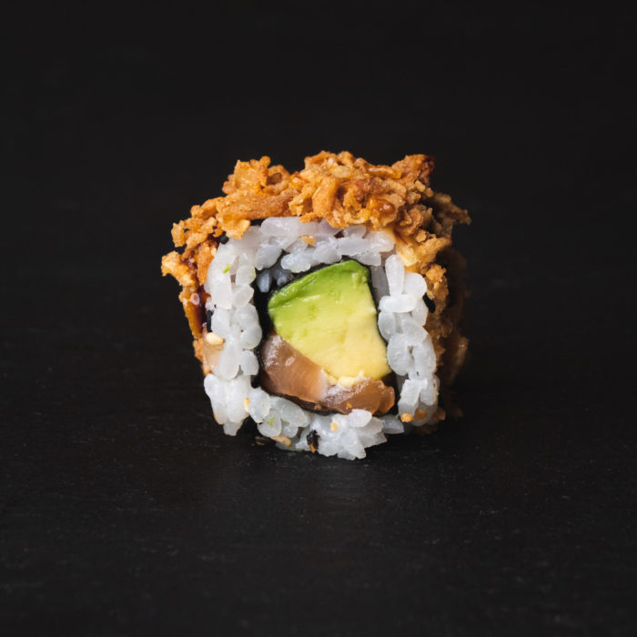Uramaki mit Lachs, Avocado & Gurke<br>Rolle (6 Stück)